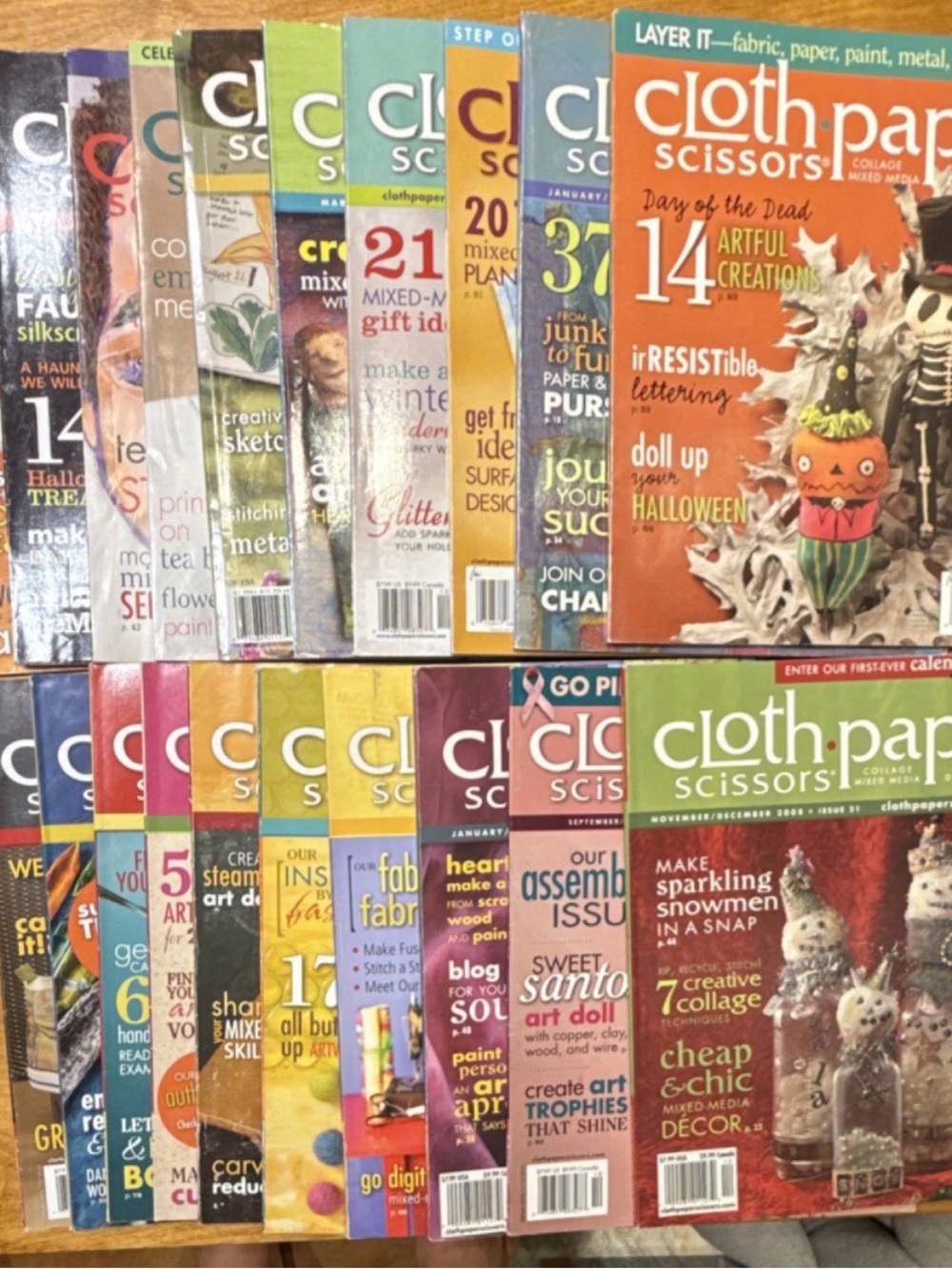 Cloth Paper Scissors Magazine - lot of 20